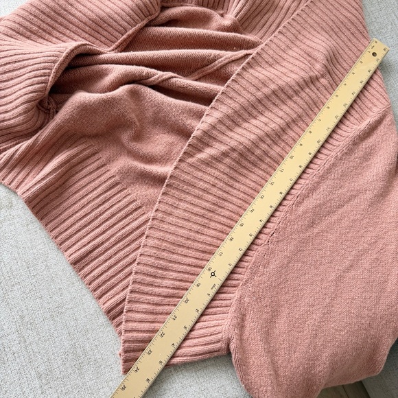 🩷 Anthropologie Dusty Rose Pink Open Front Wide Collar Copley Cardigan XS/S - Picture 8 of 13